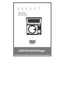 Предварительный просмотр 1 страницы Dolby Laboratories Select DVD7016 Operating Instructions Manual