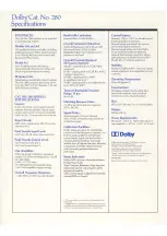 Preview for 5 page of Dolby Laboratories SR 280 User Information