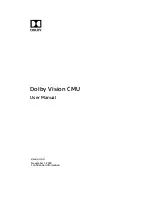 Preview for 1 page of Dolby Laboratories Vision CMU User Manual