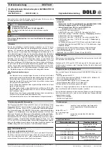 DOLD BG 5914.08 0 Series Operating Instructions Manual preview