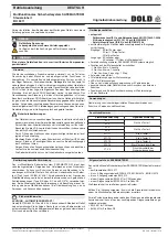 DOLD BH 5911 Operating Instructions Manual предпросмотр