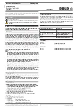 Preview for 5 page of DOLD Safemaster LG 5929 Operating Instructions Manual