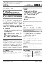 Preview for 5 page of DOLD SAFEMASTER M BG 5913.08/ 3 Series Operating Instructions Manual