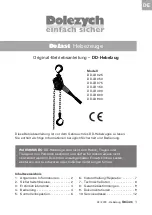 Dolezych DoLast Lever hoist DD Series Translation Of Original Manual preview