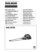 Предварительный просмотр 1 страницы Dolmar AG-3729 Instruction Manual