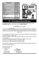 Preview for 11 page of Dolmar HP-7000 Instruction Manual