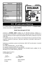 Preview for 56 page of Dolmar HP-7000 Instruction Manual