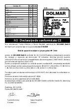 Preview for 111 page of Dolmar HP-7000 Instruction Manual