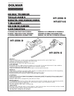 Dolmar HT-2556 D, HT-2576 E Original Instruction Manual preview