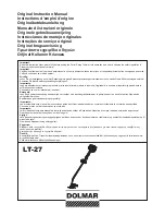 Dolmar LT-27 Original Instruction Manual предпросмотр