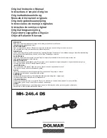 Предварительный просмотр 1 страницы Dolmar MH-246.4 DS Original Instruction Manual