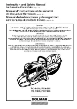 Предварительный просмотр 1 страницы Dolmar PC-6435 Instruction And Safety Manual