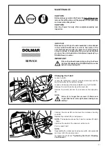 Preview for 21 page of Dolmar PC-6530 Instruction and safety Instruction And Safety Manual