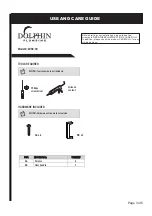 Preview for 3 page of Dolphin 8092-30 Use And Care Manual