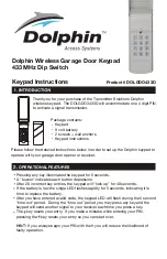 Dolphin DOLGDO433D Instructions preview