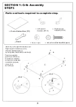 Предварительный просмотр 9 страницы DOM FAMILY Dream On Me 4 IN 1 MINI CRIB 637 Instructions Manual