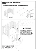 Предварительный просмотр 10 страницы DOM FAMILY Dream On Me 4 IN 1 MINI CRIB 637 Instructions Manual