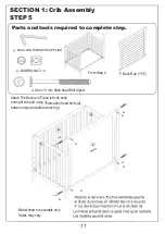 Предварительный просмотр 11 страницы DOM FAMILY Dream On Me 4 IN 1 MINI CRIB 637 Instructions Manual