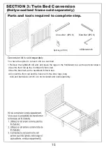 Предварительный просмотр 15 страницы DOM FAMILY Dream On Me 4 IN 1 MINI CRIB 637 Instructions Manual