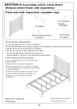 Предварительный просмотр 16 страницы DOM FAMILY Dream On Me 4 IN 1 MINI CRIB 637 Instructions Manual