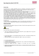 Preview for 4 page of DOM ELS-P-PG1 Operating Instructions Manual