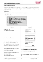 Preview for 8 page of DOM ELS-P-PG1 Operating Instructions Manual