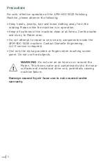 Preview for 7 page of DOMAILLE ENGINEERING APM-HDC-5400 Series User Manual