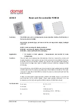 domat UC013 Quick Start Manual предпросмотр