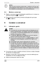 Preview for 221 page of Dometic GROUP WAECO SinePower MSI924M Installation And Operating Manual