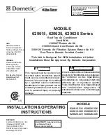 Preview for 1 page of Dometic 620615.321 Installation & Operating Instructions Manual