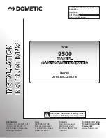 Preview for 1 page of Dometic 9500 200 003 Series Installation Instructions Manual