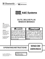 Preview for 1 page of Dometic A&E Systems ELITE Operating Instructions