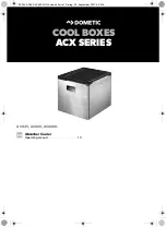 Dometic ACX Series Operating Manual preview