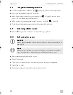 Предварительный просмотр 22 страницы Dometic ACX35 Operating Manual