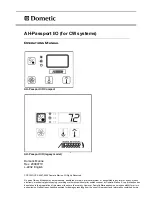 Preview for 1 page of Dometic AH-Passport I/O Operation Manual