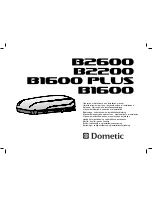 Предварительный просмотр 1 страницы Dometic B1600 Operation, Maintenance And Installation Manual