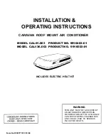 Предварительный просмотр 1 страницы Dometic CAL136.003 Installation & Operating Instructions Manual