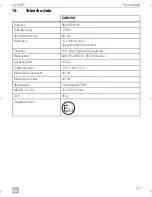 Preview for 77 page of Dometic CAM 29S Installation And Operating Manual