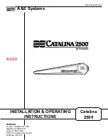 Dometic Catalina 2500 Installation & Operating Instructions Manual предпросмотр