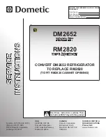 Dometic CLASSIC RM 2820 Service Instructions Manual preview