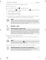 Preview for 17 page of Dometic COOLFREEZE CFX75DZW Operating Manual