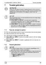 Preview for 61 page of Dometic Coolmatic MH07 Installation And Operating Manual