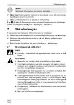 Предварительный просмотр 71 страницы Dometic Cup Cooler Installation And Operating Manual