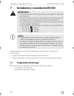 Preview for 70 page of Dometic DC-Kit DSP-T12 Installation And Operating Manual