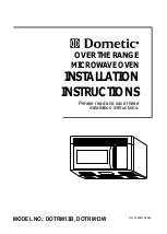 Предварительный просмотр 1 страницы Dometic DOTRM13B Installation Instructions Manual