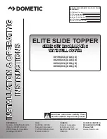 Preview for 1 page of Dometic ELITE SLIDE TOPPER 86196 Series Installation & Operating Instructions Manual