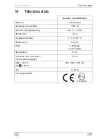 Preview for 207 page of Dometic FreshWell 2000 Operating Manual