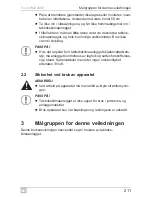 Preview for 211 page of Dometic FreshWell 2000 Operating Manual