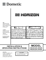 Предварительный просмотр 1 страницы Dometic Horizon 920****.000 series Installation & Operating Instructions Manual