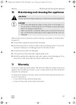 Preview for 27 page of Dometic MACAVE S117FG Operating Manual